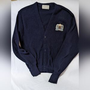 Alpha Xi Delta Medium Vintage Blue Cardigan with Crest